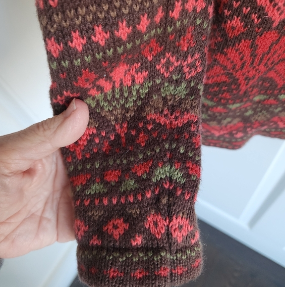 Nomadic Traders Ladies Fairisle Nordic Cardigan Sz Medium Vibrant Colours - Picture 5 of 10